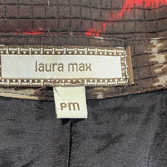 Vintage LAURA MAX Blazer 90s Abstract Artsy Bold Jacket Womens PM Petite M - Picture 3 of 10